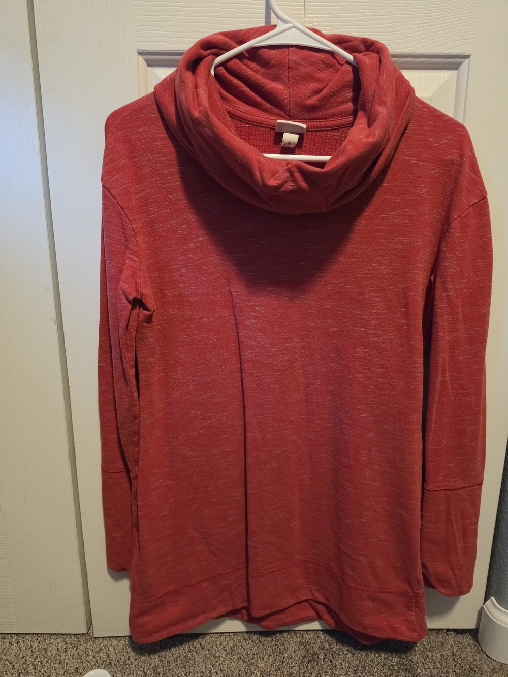 Merona Heathered Red Cowl Neck Sweater